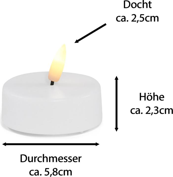 Actual product image Novaliv LED Tealight Large with Timer - Set of 12 Warm White LED Candle 3D Flickering Flame - LED Tealight (12 x)