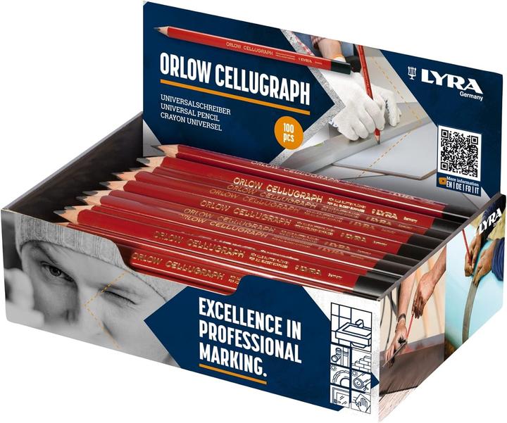 Actual product image Lyra Universal pen 240mm triangular pointed for smooth surfaces (100x)