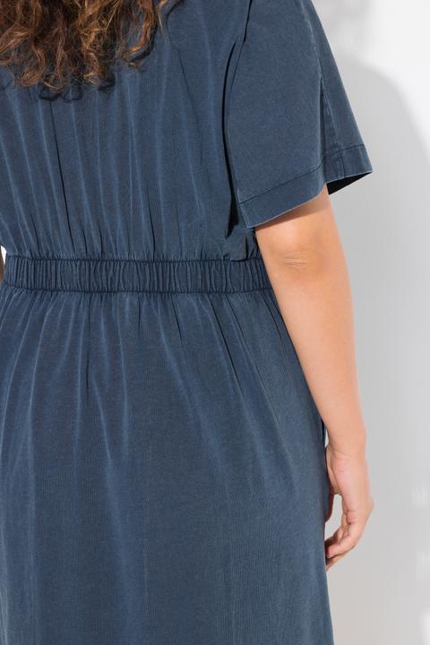Produktbild Ulla Popken Jerseykleid, A-Linie, Tunika-Ausschnitt, Halbarm (46, 48)