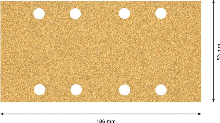 Actual product image Bosch Professional Zubehör Expert C470 Sandpaper with 8 holes for orbital sander, 93 x 186 mm, G 40, 50 pcs. (40)