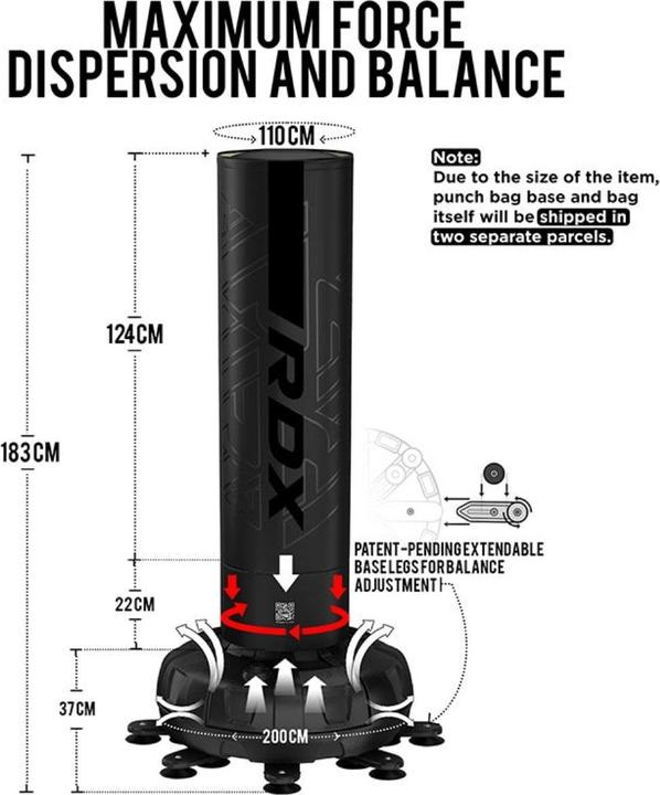 Image du produit Rdx Free Standing Punch Bag F6 (180 cm, 18.05 kg)