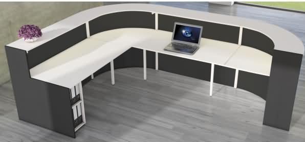 Produktbild Kerkmann BARI Empfangstheke anthrazit, weiss 335,0 x 235,0 x 112,0 cm