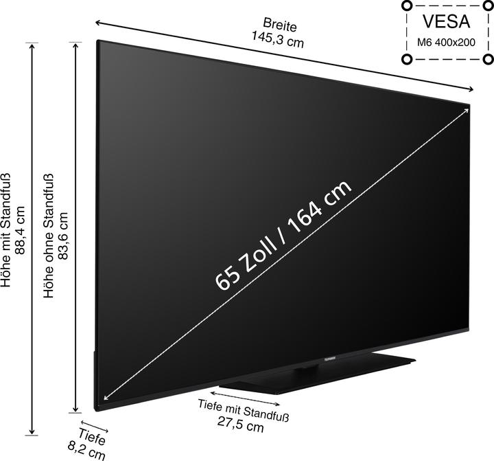 Produktbild Telefunken D65U750X2CW (65", LED, 4K, 2023)