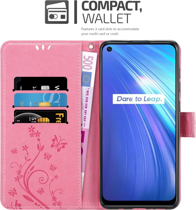 Image du produit Cadorabo Housse Flower Book pour Realme 6 4G / 6s (Realme 6, Realme 6s)