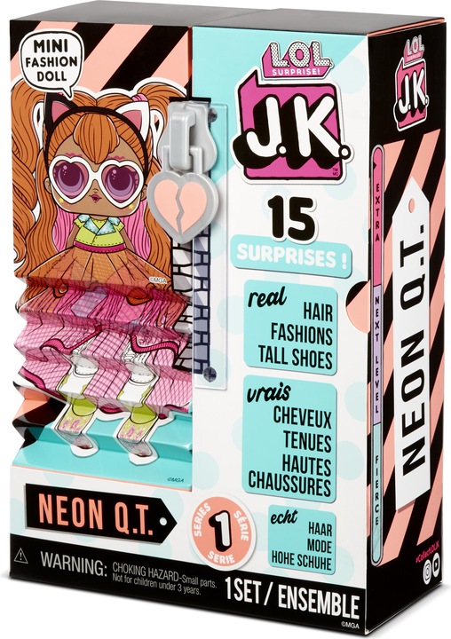 Produktbild MGA LOL JK Mini Fashion Doll NEON Q.T.