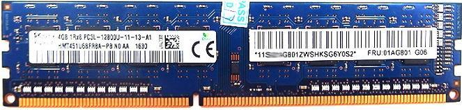 Actual product image Lenovo 01AG801 (1 x 4GB, 1600 MHz, DDR3-RAM, U-DIMM)