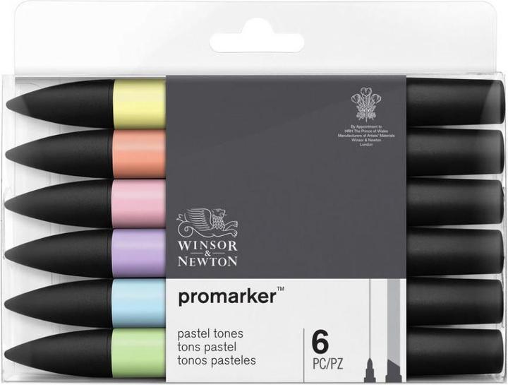 Actual product image Winsor & Newton 0290113 ProMarker, Professional Layout Marker - 2 tips, fine and wide for Zeic (6 x)