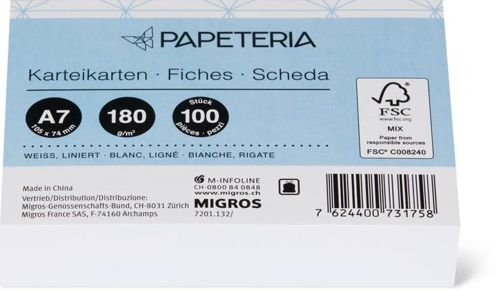 Produktbild Papeteria Karteikarten (A7, 180 g/m², 100 x)