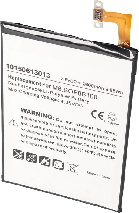 Actual product image AccuCell Akku HTC One M8, 35H00214-00M, 35H00214-01M, B0P6B100, BOP6B100, M8S