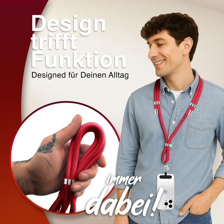 Immagine prodotto Nalia HoldMe Lanyard Handykette – Universal Trageband für Smartphones - Verstellbar, Soft & Elastisch