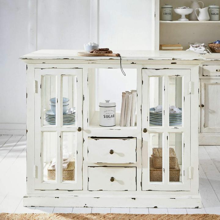 Immagine prodotto Loberon Blocco cucina Catigny bianco antico (115 x 71 x 93 cm)