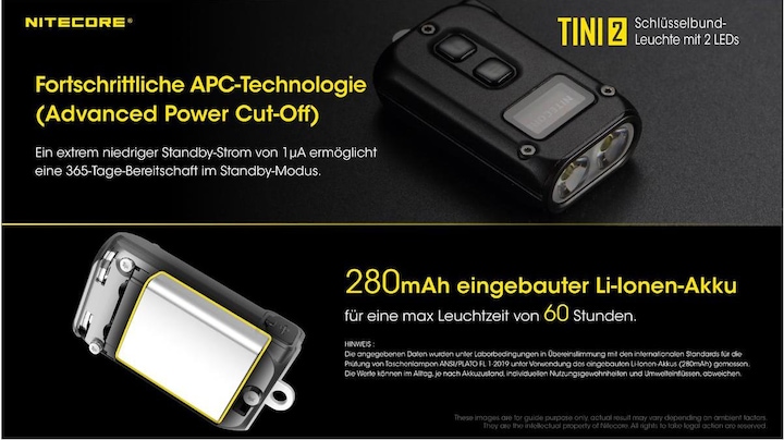 Productafbeelding Nitecore TINI2 (4.70 cm, 500 lm)