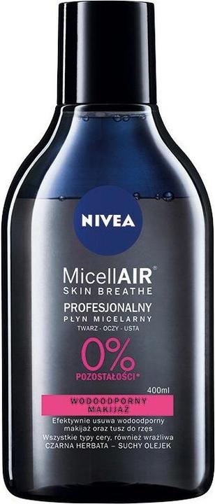 NIVEA Micellair Skin Breathe Professional Micellar Liquid - Makeup Waterproof 400Ml (Gesichtswasser, 400 ml)