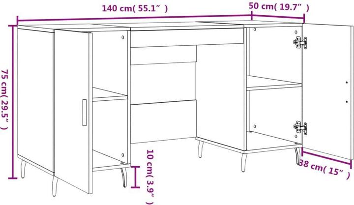 Produktbild VidaXL Sienna (140 x 50 x 75 cm)