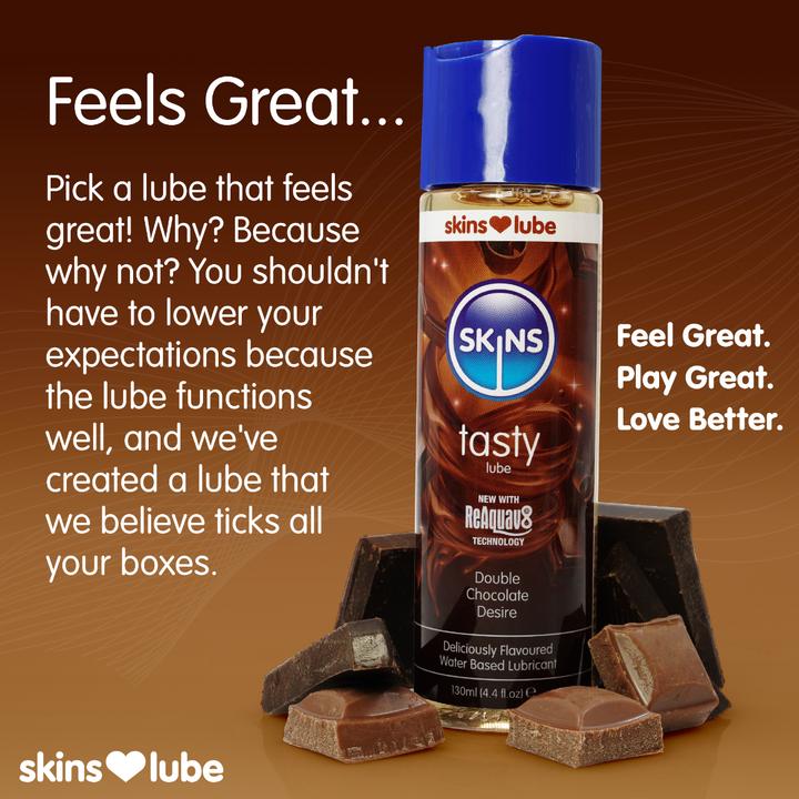 Produktbild Skins Tasty» Double Chocolate Desire 130ml Gleitgel mit natürlichen Aromen (130 ml)