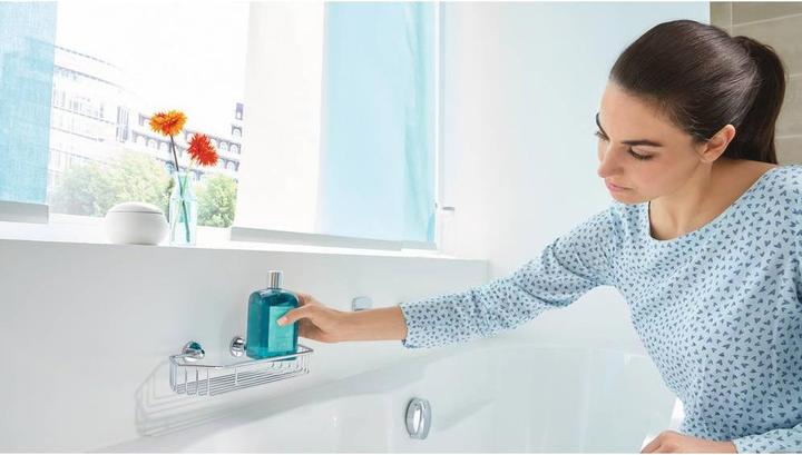 Image du produit tesa DRAAD Panier de douche avec solution adhésive sans perçage (6.50 x 27.50 x 13.50 cm)