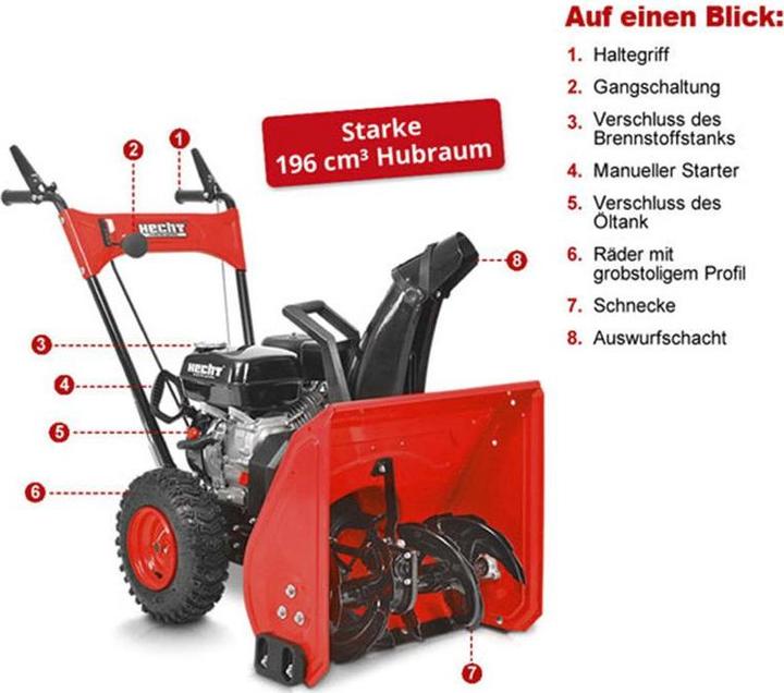 Actual product image Hecht 9555 Snow blower (56 cm)