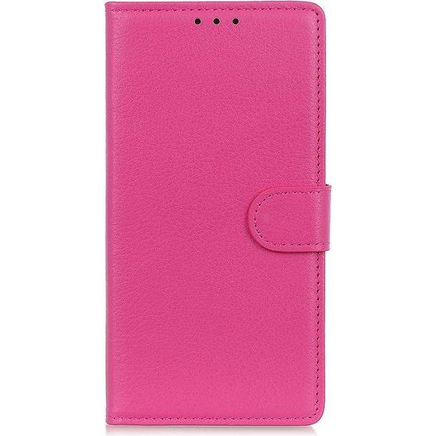MU Classic Litchi Leder Bookcover Series (Huawei Mate 40), Smartphone Hülle, Rosa