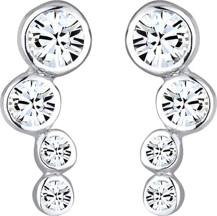 Produktbild Elli Ohrringe Basic Geo Trend Kristalle 925 Silber (925er Sterling Silber, Glaskristall)