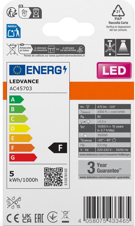 Energie-Label Osram Led Star Gx53 (GX53, 470 lm, 1x)