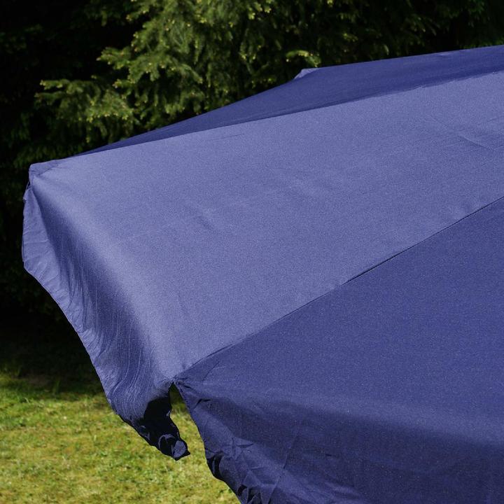 Produktbild VCM Sonnenschirm Marktschirm Ø 3,80m Blau mit Kurbel Alu Gestell Sonnenschutz