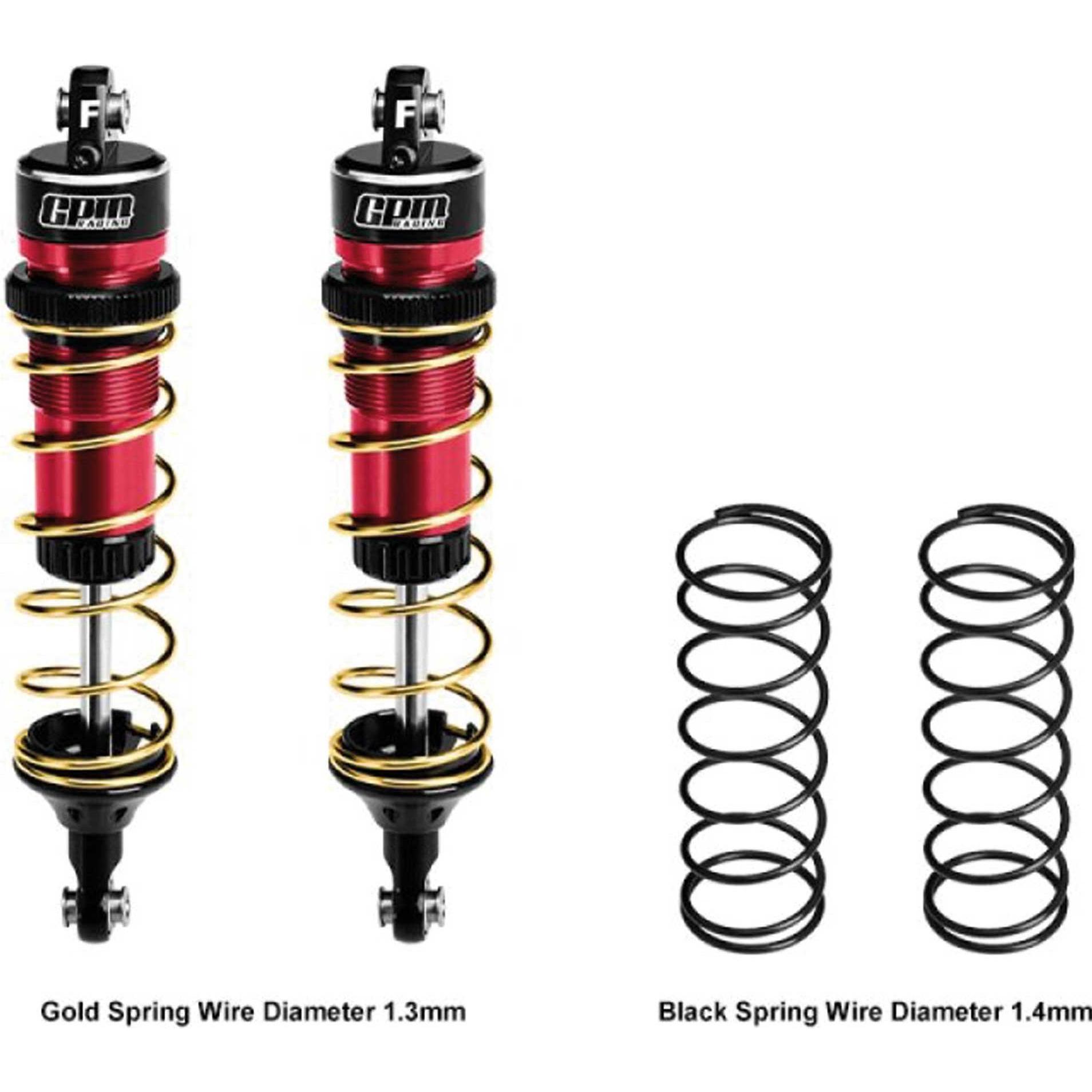 GPM Alu Dämpfer vorne 104mm rot (2) Traxxas Jato 4x4