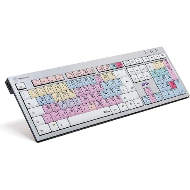 Logickeyboard Avid Pro Tools (DE, Kabelgebunden), Tastatur, Schwarz, Silber