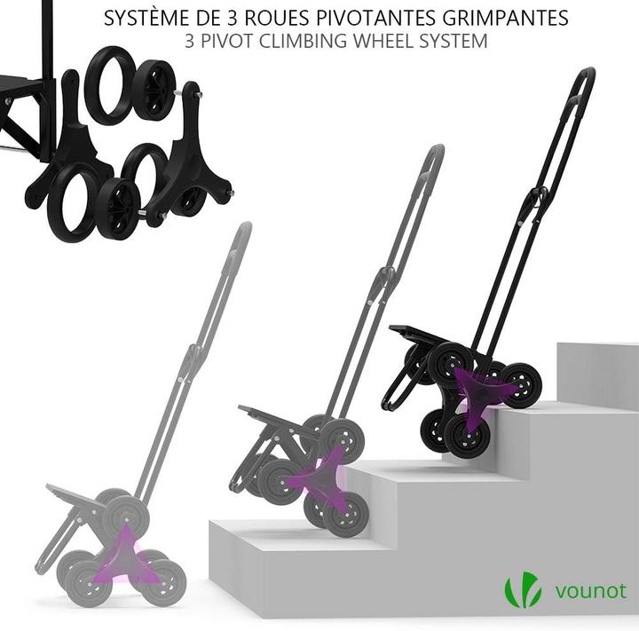 Produktbild Vounot Einkaufstrolley, Grau Oxford