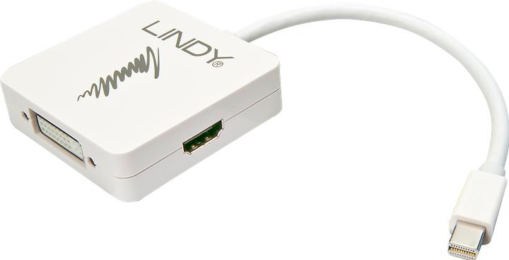 Produktbild Lindy Mini-DP 1.2 an HDMI 4K30/DVI/VGA Adapter (HDMI, DVI, VGA, 20 cm)