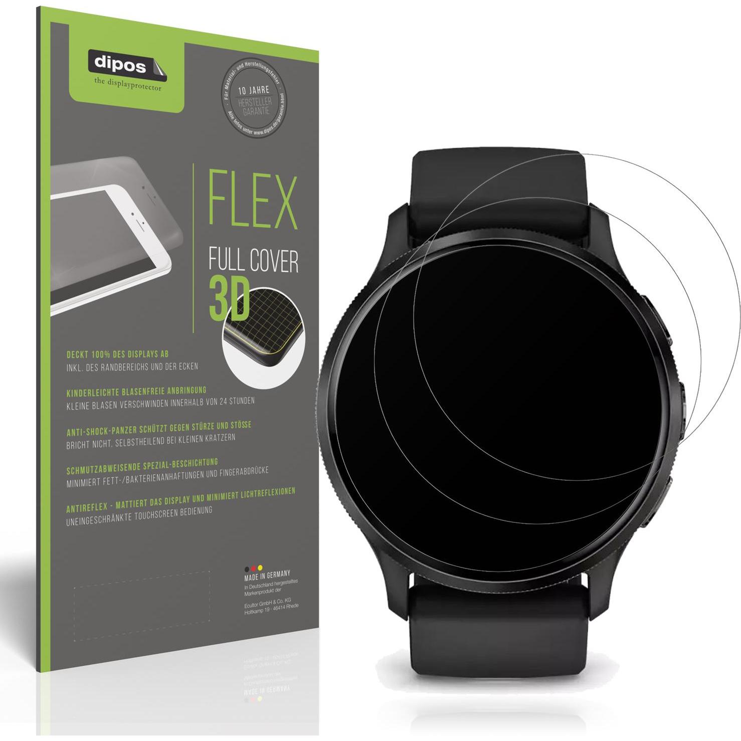 Dipos Full Cover Schutzfolie Matt, Smartwatch Schutzfolie, Transparent