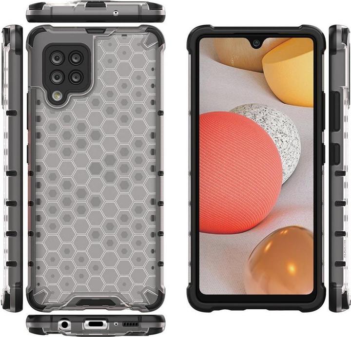 Actual product image Hurtel Honeycomb Case armour cover with TPU Bumper for Samsung Galaxy A42 5G transparent (Samsung Galaxy A42 5G)