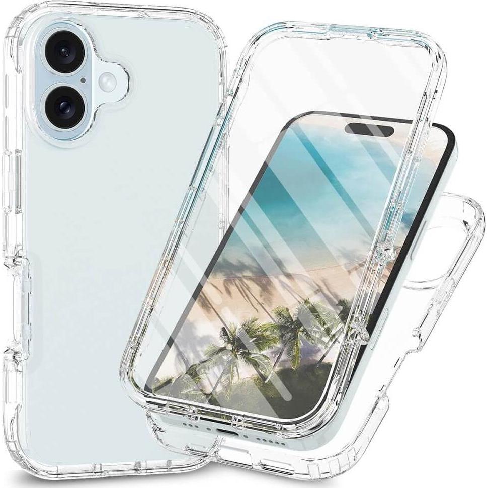 Cover-Discount iPhone 16 - Full Protection Schutzhülle (Apple iPhone 16), Smartphone Hülle, Transparent