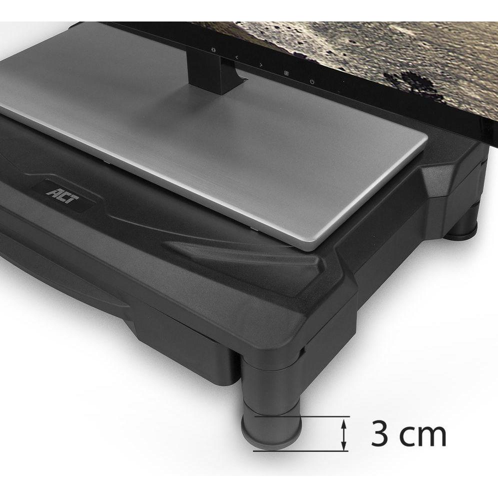 ACT Additional feet (3cm) for AC8210 and AC8215, Monitor Erhöhung, Schwarz