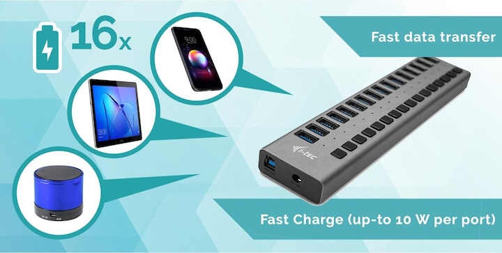 Produktbild i-tec USB 3.0 Hub (USB-B, 16 Ports)