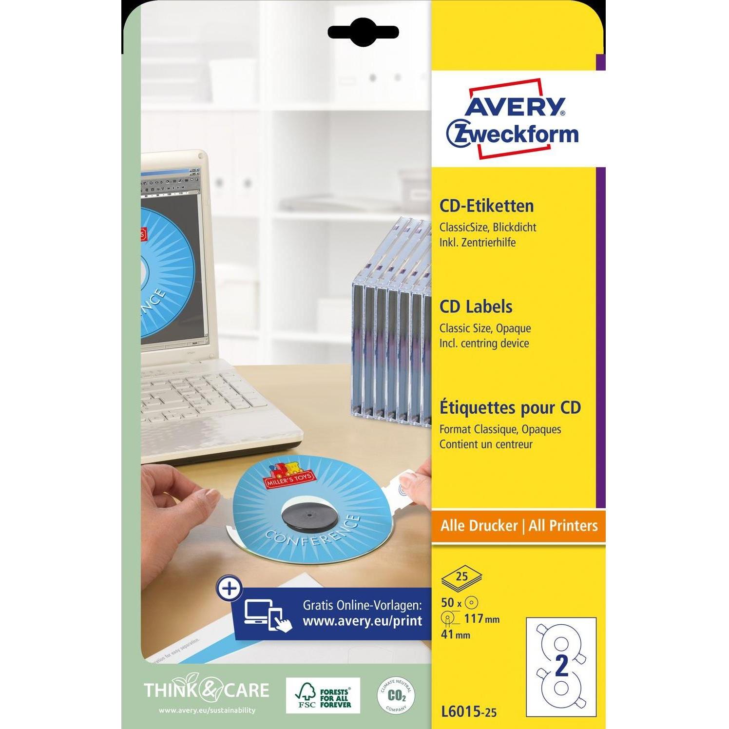 Thumbnail - Avery, Etiketten, CD-Etiketten