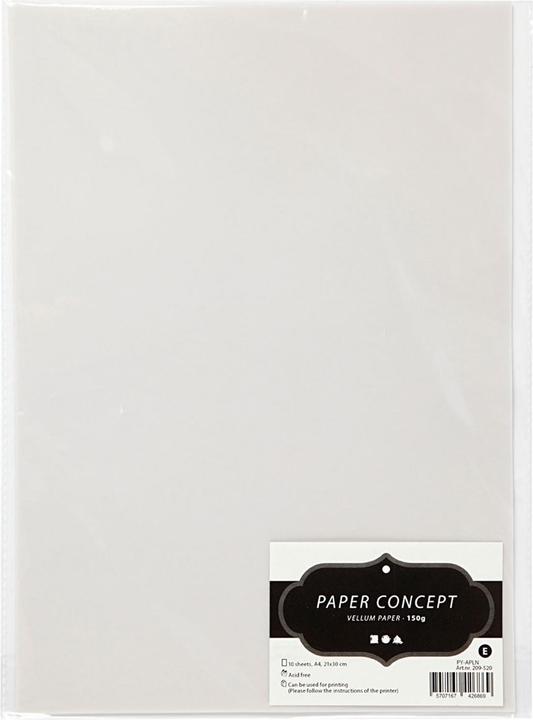 Actual product image Creativ Company Vellum paper Off-white, A4 150 gr, 10 vells (150 g/m², 10 x)