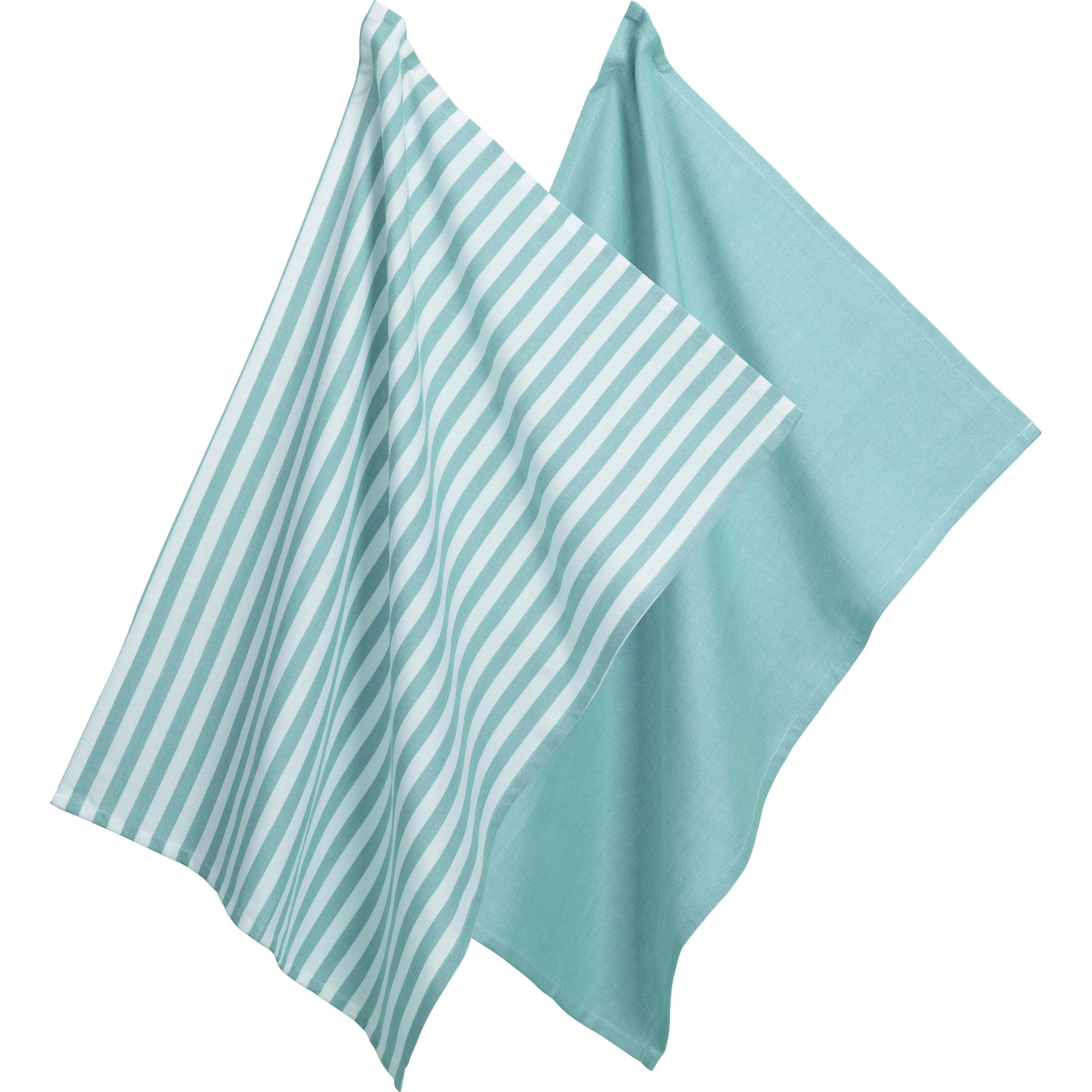 3x Kela, Strofinaccio, Geschirrtücher caja rauchblau (70 x 50 cm)