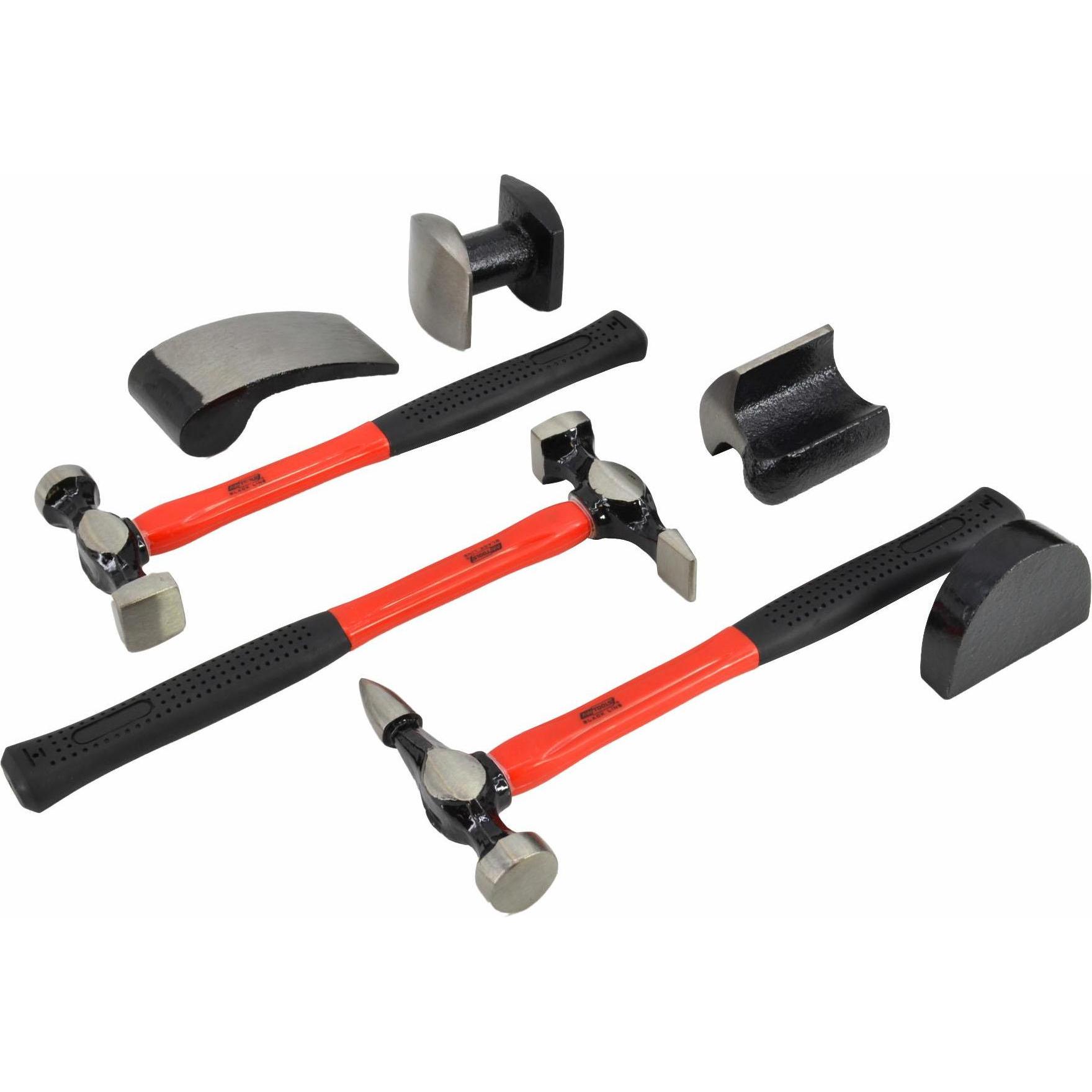 Awtools, Hammer, Zestaw Młotków Blacharskich 7el. / Walizka Black Line (4500 g)