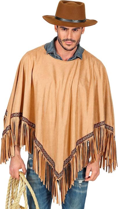 Produktbild Widmann Poncho Hippie oder Gaucho Cowboy (One Size)