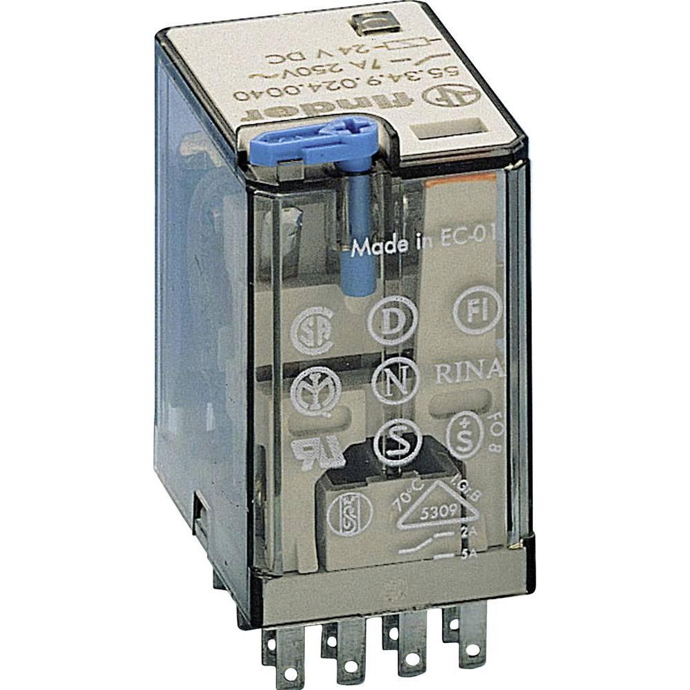Finder 55.34.9.048.0090 Steckrelais 48 V/DC 7 A 4 Wechsler 10 St., Relais