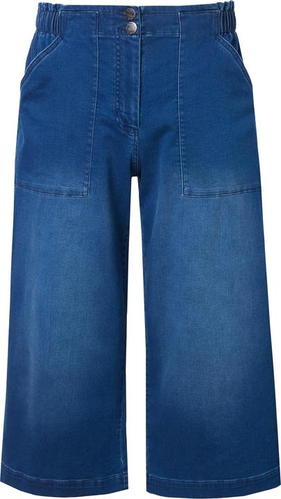 Produktbild Ulla Popken Jeans-Culotte Rose, weites Bein, Komfortbund, wadenlang (48)