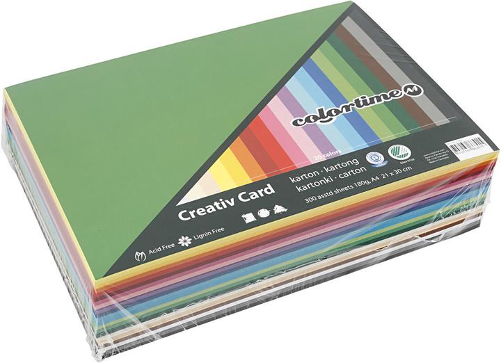 Actual product image Creativ Company Gekleurd cardboard Kleur A4, 300 Vellen (180 g/m², 300 x)