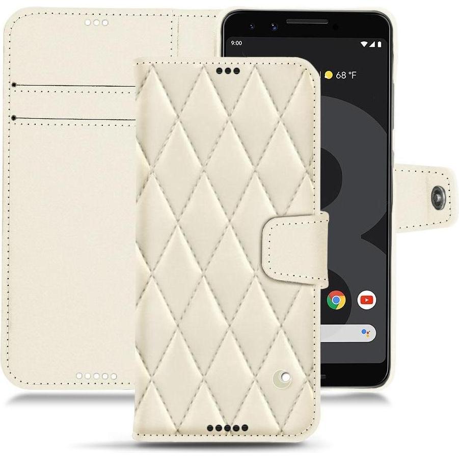 Noreve Lederschutzhülle Wallet (Google Pixel 3 XL), Smartphone Hülle, Weiss