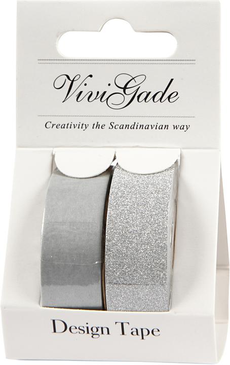 Actual product image Creativ Company Masking Tape Zilver 2m, 2pcs. (15 mm)