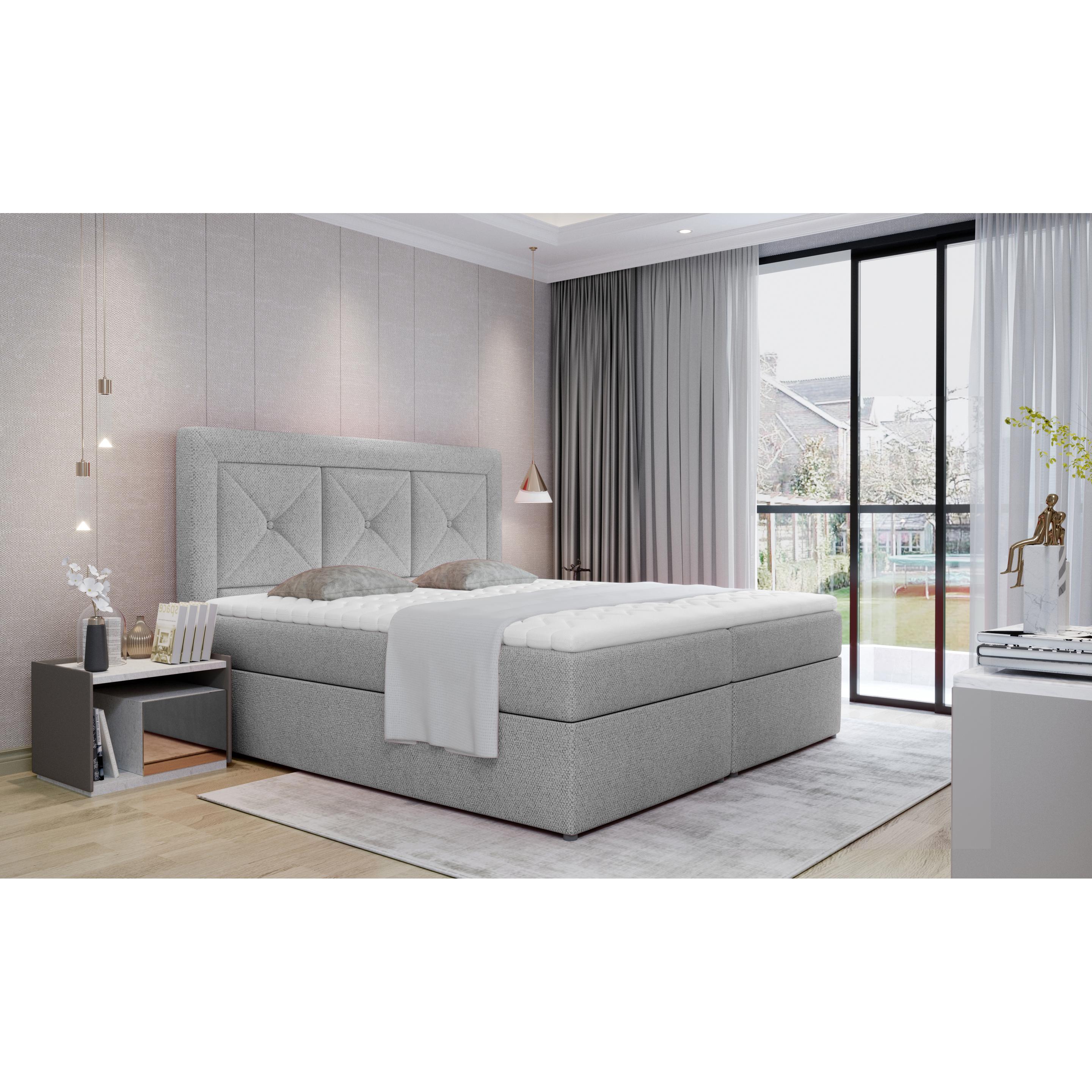 ELTAP, Boxspringbett, Idris mit Stauraum (140 x 200 cm)