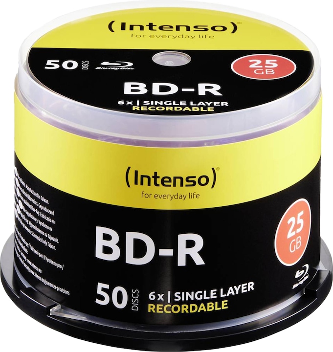 Intenso 1x50 BD-R 25GB 6x Speed, Cakebox (50 x)