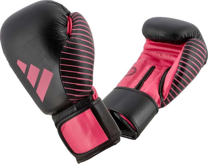 Immagine prodotto adidas Guanto da competizione di kickboxing nero/rosa, adiKBWKF200 (10 OZ)