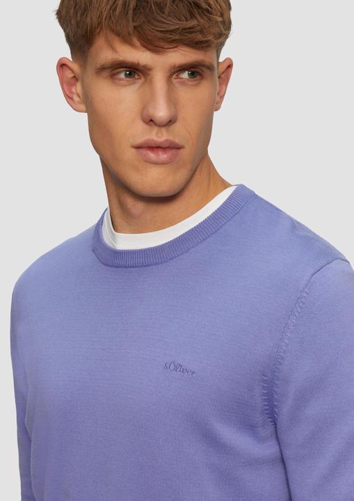 Produktbild S.Oliver Strickpullover Strickpullover mit Logo-Stickerei (XXL)
