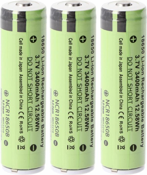 Produktbild Panasonic Akku passend für icucam (3 Stk., 18650, 3400 mAh)