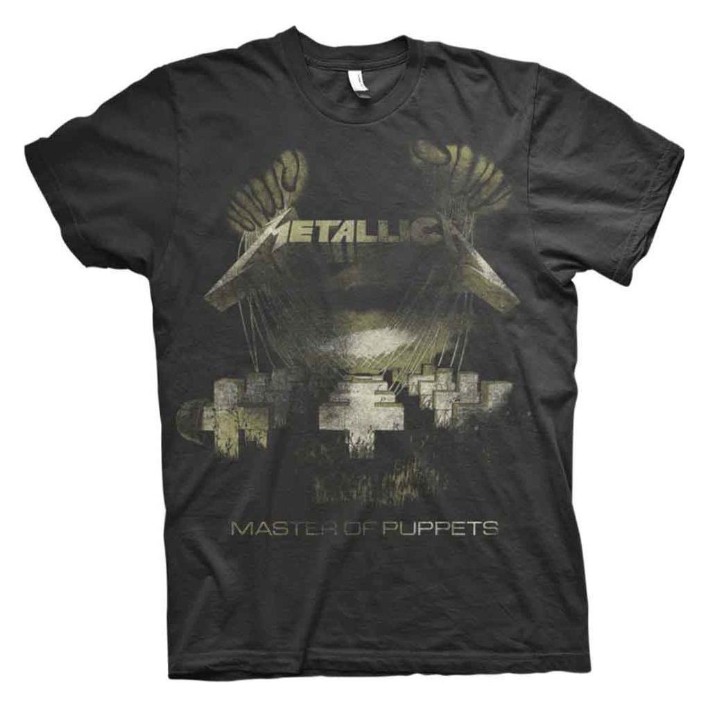 Metallica, Herren, Shirts, Master Of Puppets Distressed, Schwarz, (Xxl)